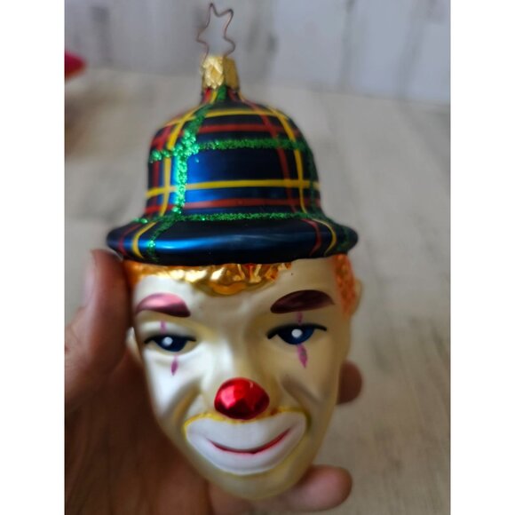 Inge glas? Clown glass birgits ornament hat glitter Xmas tree - Picture 2 of 12